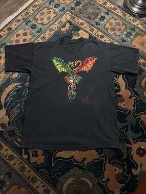 Vintage 1996 Alchemy Gothic Dragons Chalice Rage Ab Ovo T-Shirt